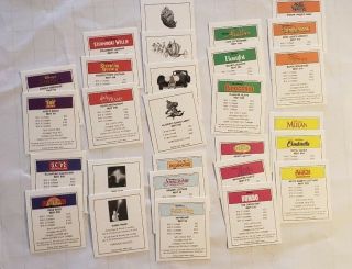 Monopoly Disney Edition Property Deed Cards Complete Set Replacement 3