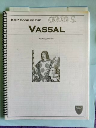 Pendragon - Book Of The Vassal - Greg Stafford - 2009