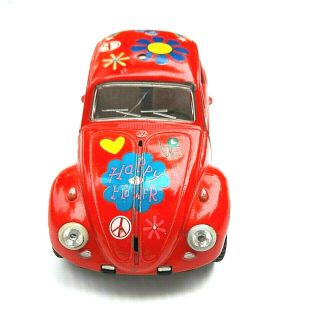 Model Car Volkswagen Classical Red Best Hippie Beetle Die Cast Hobby 1:32 Scale