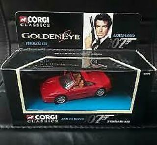 1995 Corgi Classics 92978 Red Ferrari 355 Golden Eye James Bond 007