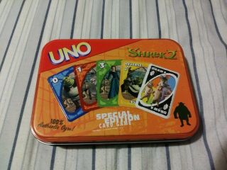 Shrek 2 Uno Card Game Special Edition 2004 Tin
