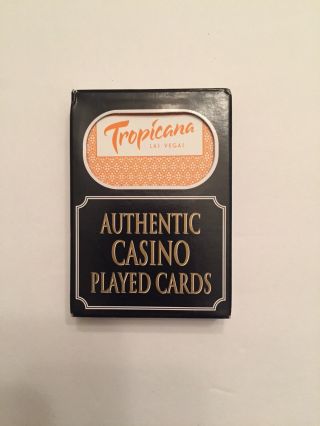 Authentic Casino Playing Cards Tropicana Las Vegas Game Table Only