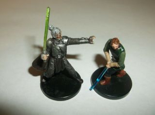Master Kota & Corran Horn Star Wars Miniatures (no Cards) Combined