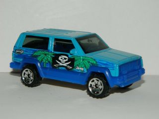 Vtg Vintage 1986 Matchbox Blue Pirate Jeep Cherokee Plastic Die Cast Toy Car