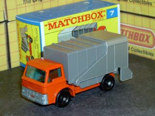 Matchbox Lesney Ford Refuse Truck 7 C1 No Tow Notch Skirt Sc6 Vnm & Crafted Box