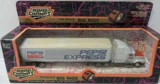 Road Champs 1:64 Scale Big Rigs Pepsi Express Tractor Trailer Truck Mib 1995