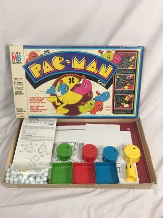Vintage Milton Bradley Pac - Man Board Game Rare 1982 4216 [for Parts Incomplete]