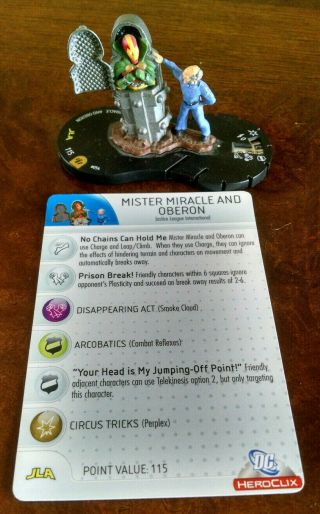 Mister Miracle And Oberon 054 Brave And The Bold Heroclix Set With Card Duo