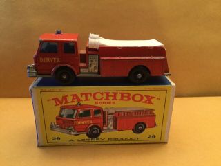 Matchbox Lesney No.  29 Fire Pumper Truck -