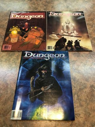 3 Dungeon Magazines Adventures For Tsr Role Playing Games