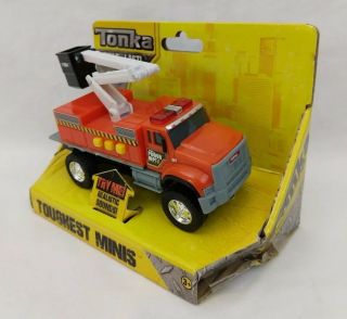 Tonka Toughest Minis Orange Power Dept Cherry Picker Truck Lights Sounds Vehicle