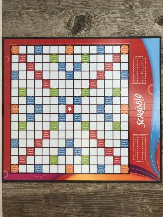 Scrabble Game Board Multi - Color Bkgd Latest Edition Hasbro Replacement/crafts