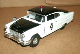 1/43 Scale 1955 Chevy Belair Illinois Police Car Diecast Model Road Champs 48223