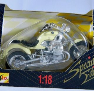 Maisto Special Edition Diecast Bmw Motorcycle 1:18 Scale Yellow 1200 Bike