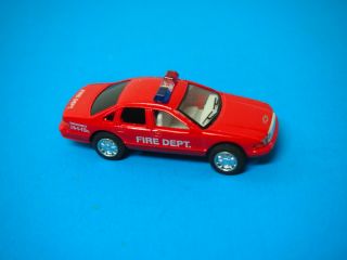 Kinsmart Chevrolet Caprice Fire Dept Car Diecast Display Toy Car 1:86 Red