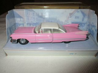 Dinky Matchbox 1/43 Cadillac Coupe De Ville " Pink " 1959 (dy7 - B)