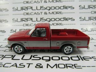Johnny Lightning 1:64 Loose Red & Silver 1993 Ford F - 150 F150 Pickup Diorama Car