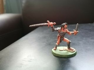 Dungeons And Dragons Ral Partha Metal Miniature Barbarian Fighter Painted
