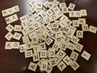 1999 Scrabble Letters Set Of 93 Replacement Tiles - Great For Crafts