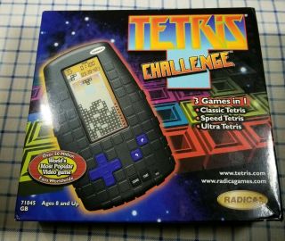 Radica Tetris Challenge Handheld 3 Games In 1 With Box Euc
