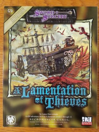G9: Lamentation Of Thieves Sword & Sorcery Necromancer Games D20 D&d 3e