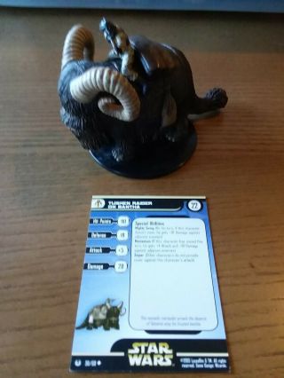 Tusken Raider On Bantha Star Wars Miniatures 30 W/card