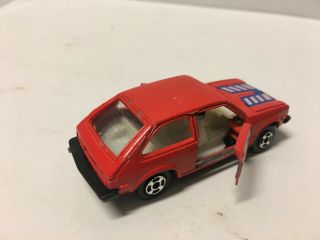 Vintage 1980 ' s Red Chevy Chevette 1/64 Diecast Toy Car Opening Doors Hong Kong 2