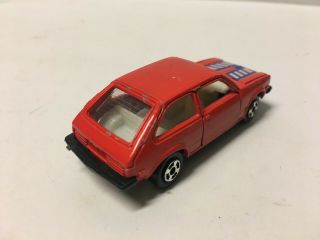 Vintage 1980 ' s Red Chevy Chevette 1/64 Diecast Toy Car Opening Doors Hong Kong 4