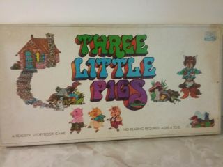 1971 Three Little Pigs Storybook Board Game No Reading 100 Complete Age 4 To 8