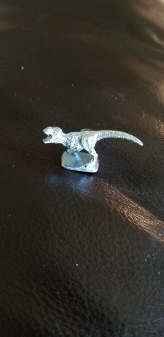 Monopoly Silver T - Rex Dinosaur Token Metal Mover Piece