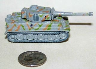 Small Micro Machine German Wwii Type Tiger Tank In Camo Marked 1