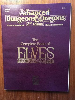 The Complete Book Of Elves - Ad&d 2nd Edition Player 