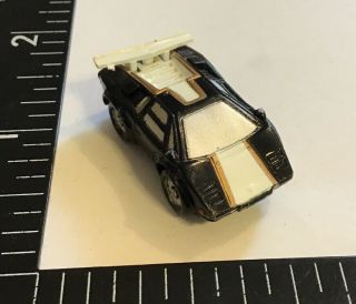 Vtg Galoob Micro Machines Lamborghini Countach Car Vehicle Black/white/gold Rare