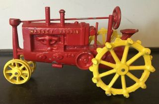 8” Massey Harris Reg Cast Iron Toy Tractor