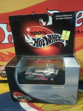Hot Wheels 100 Rareflow Black Box W/ Display Real Riders 1 64