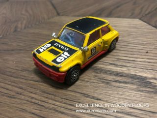 Corgi Renault 5 Elf Turbo Yellow Nr9 Racing Made In Gt Car Diecast Scale Model