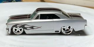 Jada Big Time Muscle ‘67 Chevy Nova Silver 1/64 Real Riders Diecast Chevrolet