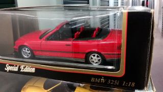 1:18 scale model by Maisto 1993 BMW 325i Convertible in Red. 3