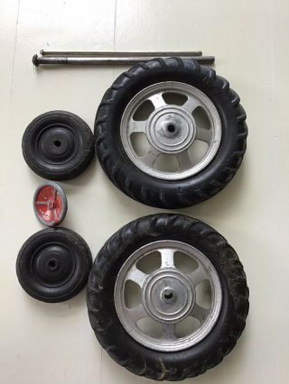 Toy Tractor Tires And Steering Wheel