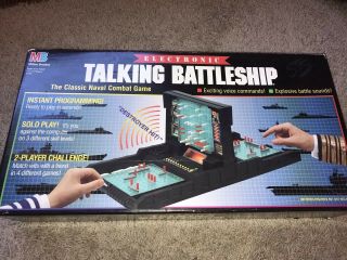 Battleship Board Game Electronic Talking 1989 Milton Bradley Box
