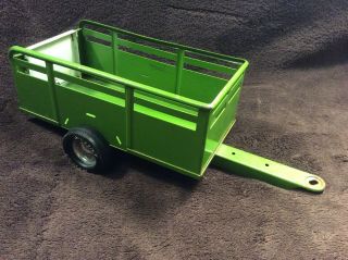 Vintage Nylint Farms Truck Trailer Green Pressed Steel Toy 1970 