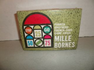 Vintage Parker Brothers Mille Bornes Card Game Complete 1962