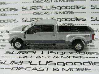 Greenlight 1:64 Loose Silver 2019 Ford F - 350 F350 Lariat Dually Pickup Truck
