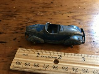 Vintage Diecast Metal Car With Rubber Tires,  Die Cast Circa 1950s,  Made In Usa