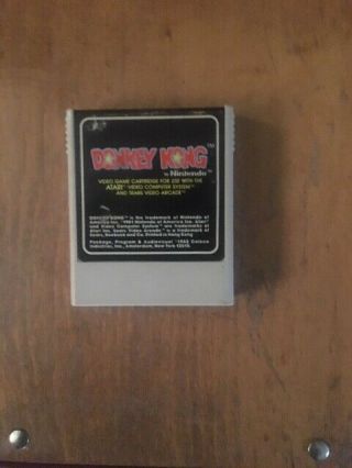 Atari Nintendo 1981 Vintage Donkey - Kong Video Game Cartridge Coleco