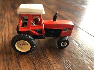 Diecast 1:64 Allis Chalmers 7045 Tractor Ertl Toy Metal Orange Vintage