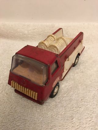 Vintage Tonka Die - Cast Metal Pumper Fire Engine Truck Red And White