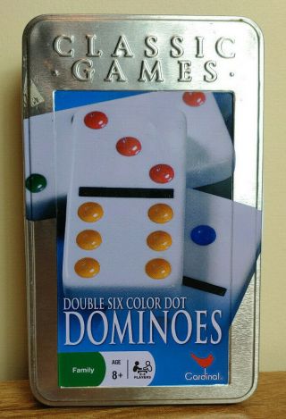 Double Six Color Dot Dominoes - Classic Games By Cardinal -