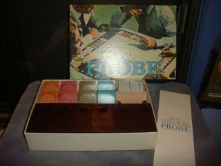 Vtg 1964 Probe Game Complete Cards Rules No Score Pad Box Parker Bros.  Good