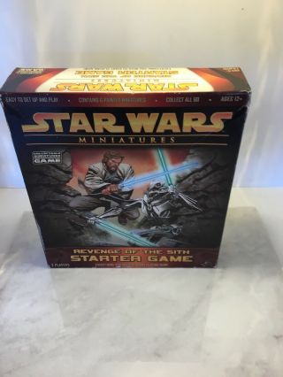Star Wars Miniatures Revenge Of The Sith Starter Game Complete.  Worn Box